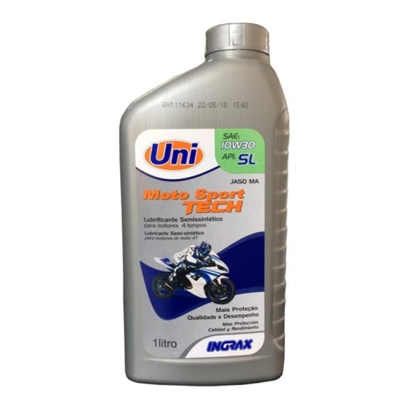 CX12/1LT INGRAX UNI SPORT TECH 4T 10W30 SL SEMISSINTETICO MOTO