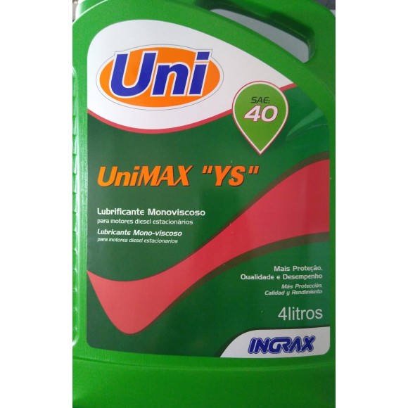 CX4/4LT INGRAX UNIMAX YS CF 40 MINERAL P/ MOTOR A DIESEL ESTACIONÁRIO E ENGRENAGENS DE TRANSMISSÃO